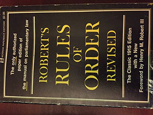 Robert's Rules of Order 