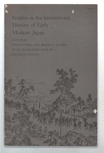 Studies in the Institutional History of Early Modern Japan 