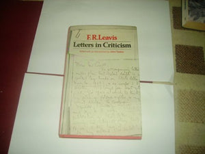 Letters in Criticism 