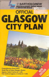 Official Glasgow City Plan Colour Street Map 