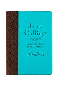 Mardel Jesus Calling 365 Daily Devotional, Large Deluxe Edition by Sarah Young, Imitation Leather, Teal 