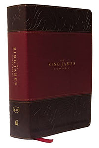 KJV, The King James Study Bible, Leathersoft, Burgundy, Red Letter, Full-Color Edition 