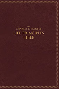 NIV, The Charles F. Stanley Life Principles Bible, Leathersoft, Burgundy 