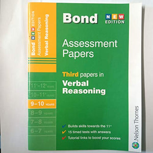 Bond Third Papers in Verbal Reasoning 9-10 Years 