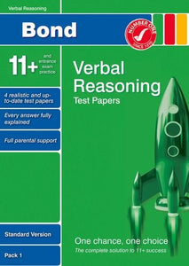 Bond 11+ Test Papers Verbal Reasoning Standard Pack 1 