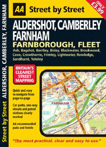 AA Street by Street Aldershot, Camberley and Farnham 