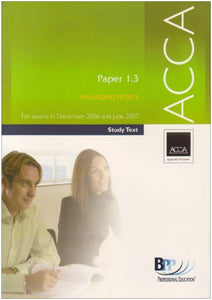 ACCA Paper 1.3 Managing People 