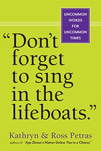 Don't Forget To Sing In The Lifeboats (U.S edition) 