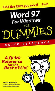 Word 97 for Windows for Dummies Quick Reference 