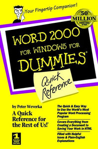 Word 2000 for Windows for Dummies Quick Reference 