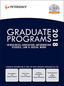 Graduate Programs in Business, Education, Information Studies, Law & Social Work 2018 