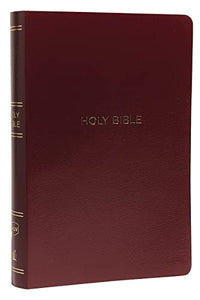 NKJV Holy Bible, Giant Print Center-Column Reference Bible, Burgundy Leather-look, 72,000+ Cross References, Red Letter, Comfort Print: New King James Version 