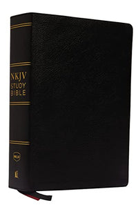 NKJV Study Bible, Premium Bonded Leather, Black, Comfort Print 