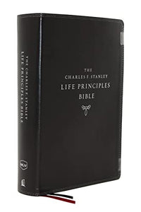 The NKJV, Charles F. Stanley Life Principles Bible, 2nd Edition, Leathersoft, Black, Comfort Print 