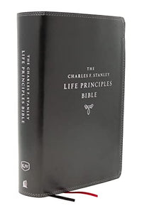 KJV, Charles F. Stanley Life Principles Bible, 2nd Edition, Leathersoft, Black, Comfort Print 