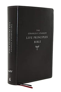 NIV, Charles F. Stanley Life Principles Bible, 2nd Edition, Leathersoft, Black, Comfort Print 