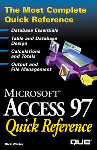 Access 97 Quick Reference 