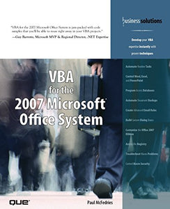 VBA for the 2007 Microsoft Office System 