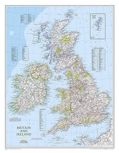 Britain And Ireland Flat Map 