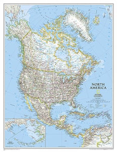 North America Classic, Enlarged &, Laminated 