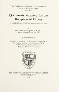 Documents Required for the Reception of Orders 