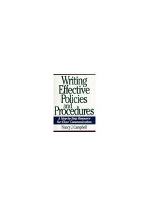 Writing Effective Policies and Procedures 