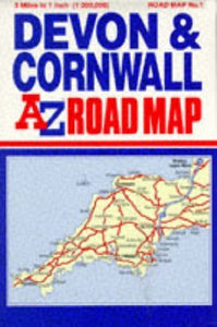 A-Z Devon and Cornwall Road Map 