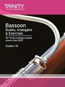 Bassoon Scales, Arpeggios & Exercises Grades 1 to 8 from 2017 