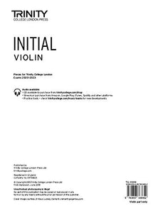 Trinity College London Violin Exam Pieces From 2020: Initial (part only) 