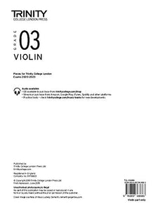 Trinity College London Violin Exam Pieces From 2020: Grade 3 (part only) 