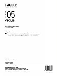 Trinity College London Violin Exam Pieces From 2020: Grade 5 (part only) 