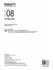 Trinity College London Violin Exam Pieces From 2020: Grade 8 (part only) 