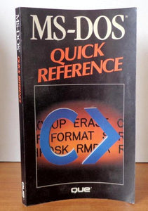 M. S.-DOS Quick Reference 