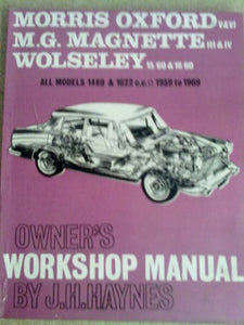 Morris Oxford V and VI, Wolseley 15/60 and 16/60, M.G.Magnette III and IV Owner's Workshop Manual 