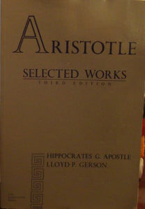 Aristotle Selected Works 