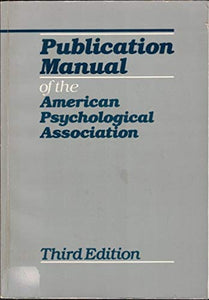 Publication Manual of the American Psychological Association 