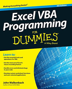 Excel VBA Programming For Dummies 