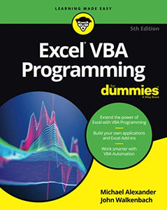 Excel VBA Programming For Dummies 