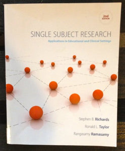 Single Subject Research : Applications in Educational and Clinical  Settings 