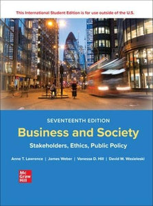 Business and Society: Stakeholders Ethics Public Policy ISE 