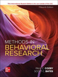 Methods in Behavioral Research ISE 