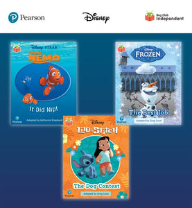 Pearson Bug Club Disney Reception Pack C, including decodable phonics readers for phases 2 and 3: Finding Nemo: It Did Nip!, Frozen: The Best Job, Lilo and Stitch: The Dog Contest 