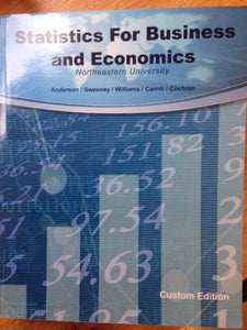 Statistics for Business and Economics Anderson/Swe 