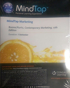 Mindtap Marketing, 1 Term (6 Months) Printed Access Card for Boone/Kurtz's Contemporary Marketing, 17th 