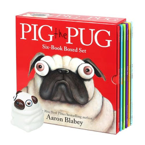 Pig the Pug six-book boxed set + Bonus artwork and Squishy(Pig the Pug, Pig the Winner, Pig the Fibber, Pig the Star, Pig the Stinker, Pig the Elf) 