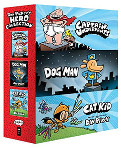 Dav Pilkey's Hero Collection (Captain Underpants #1, Dog Man #1, Cat Kid Comic Club #1) 