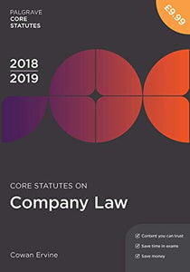 Core Statutes on Company Law 2018-19 