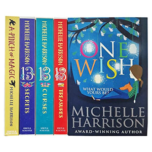 Michelle Harrison Collection 5 Books Set (One Wish, The Thirteen Treasures, The Thirteen Curses, The Thirteen Secrets & A Pinch of Magic) 