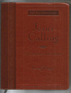 Jesus Calling. 365 Day Devotional. Brown Imitation Leather Covers. 