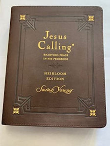 Jesus Calling Heirloom Note Taking Edition Large Print Leathersoft Sarah Young Enjoying Peace in His Presence 